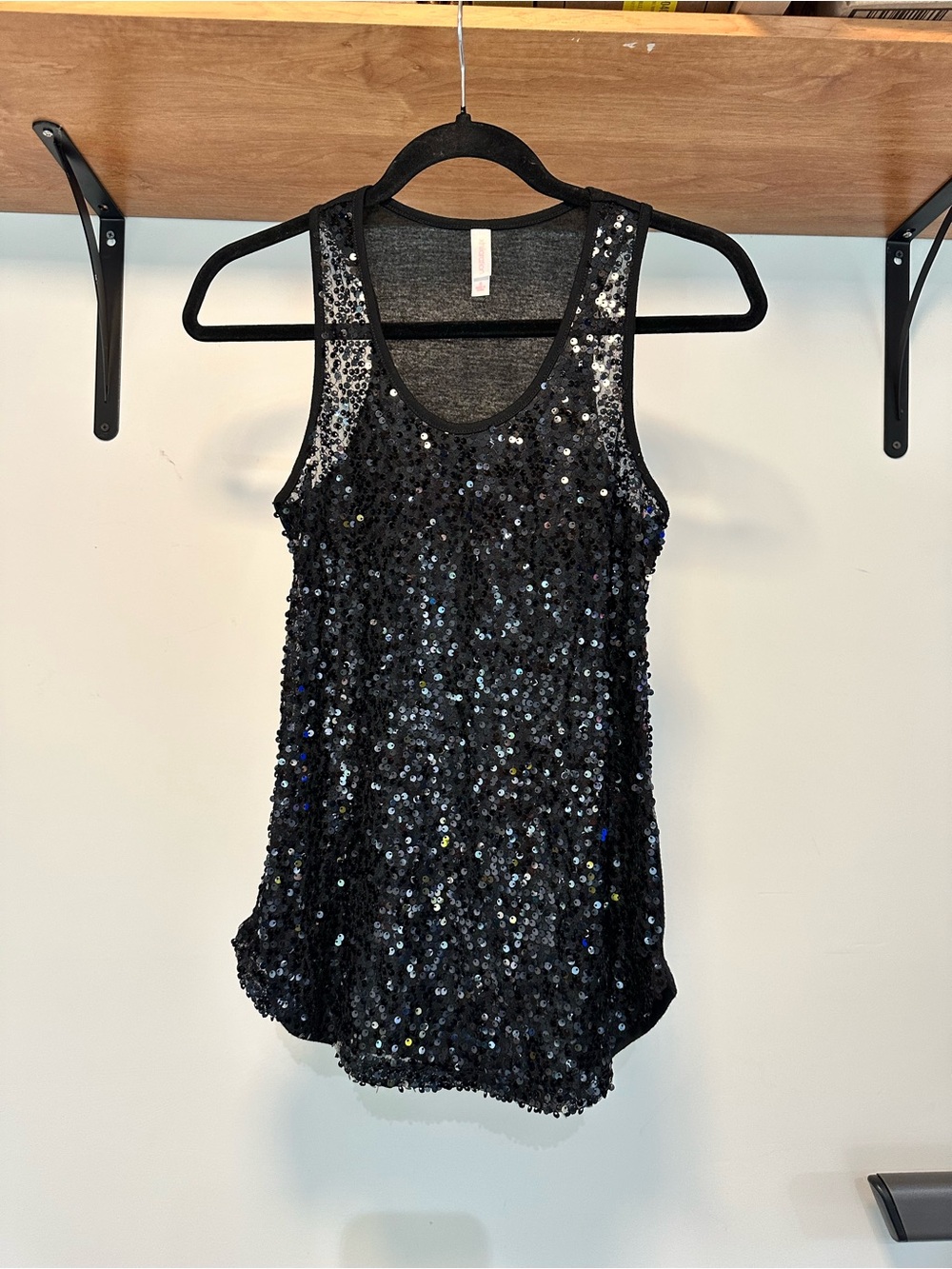 Xhilaration Black Sequin Tank Top - Women's Shimmer Camisole
